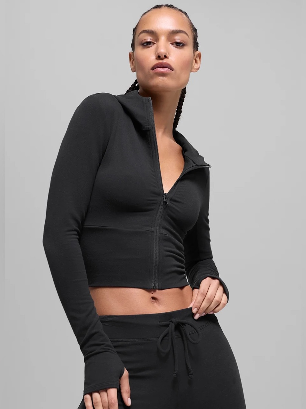 ALO Yoga Sway Full-Zip Hoodie Black Medium - Picture 6 of 6